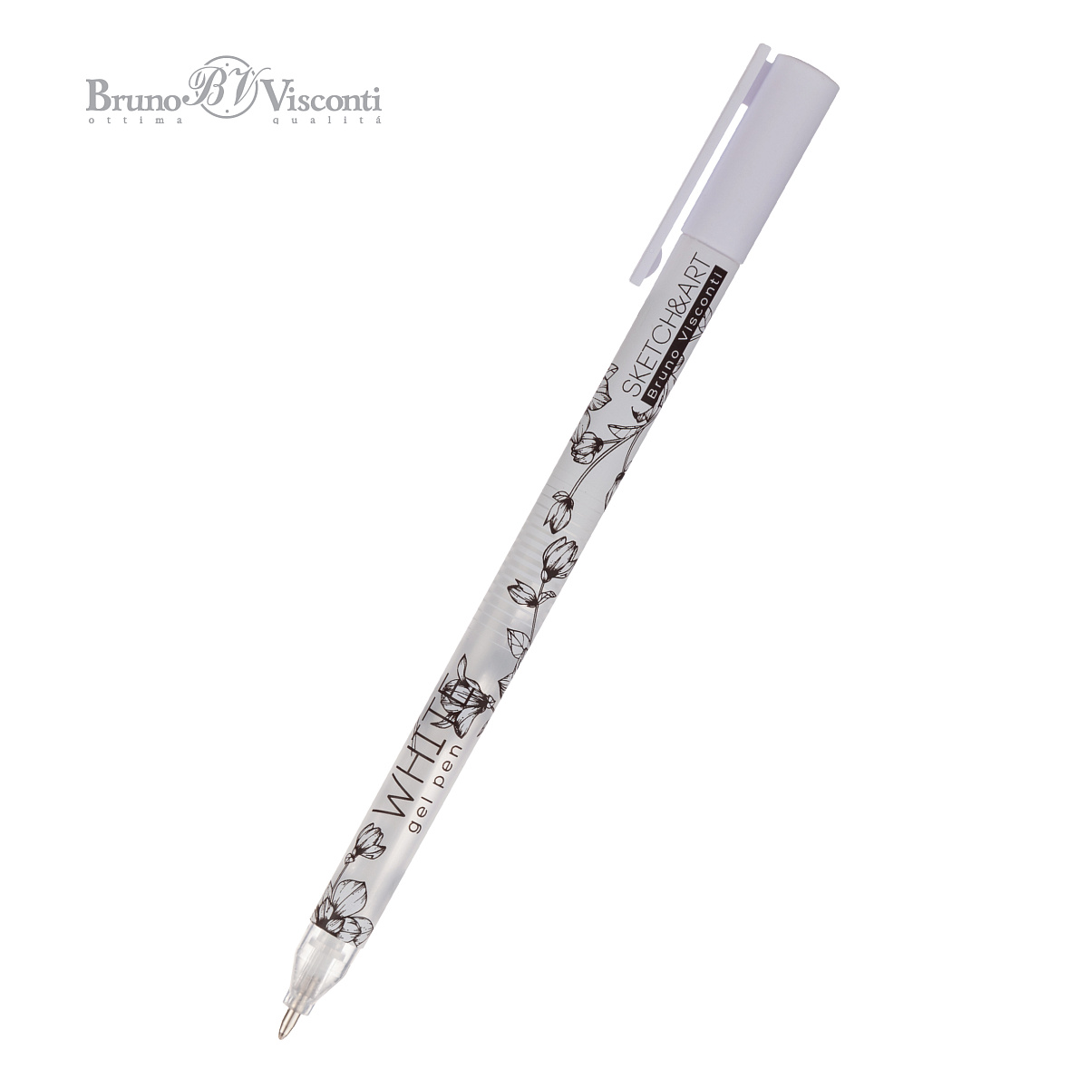 

Ручка гелевая белая 0,8мм Sketch&Art UniWrite White BRUNO VISCONTI 20-0312/03