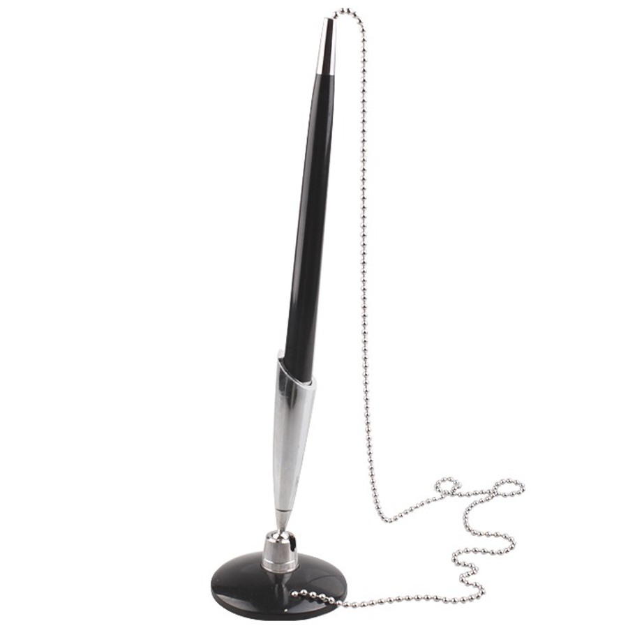 

Ручка на липучке шариковая синяя Stop pen метал.цепочка DARVISH DV-4894