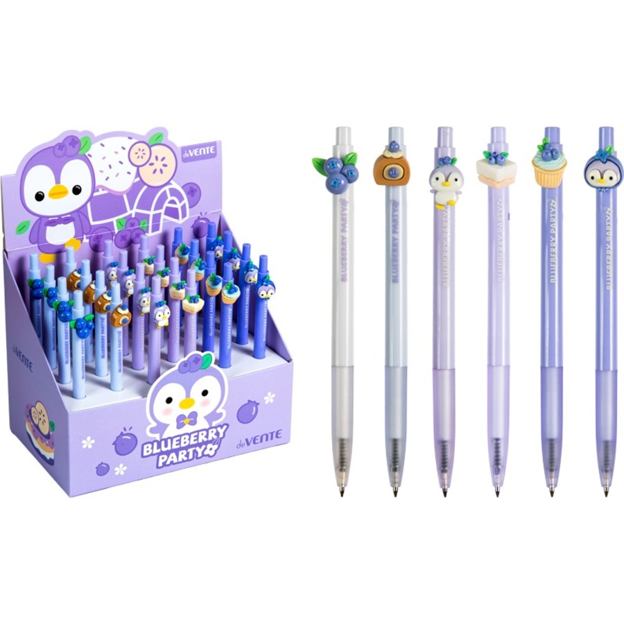 

Ручка сувенирная шариковая автом. синяя 0,7мм Blueberry Pinguin масл.осн. ассорти deVENTE 5070407