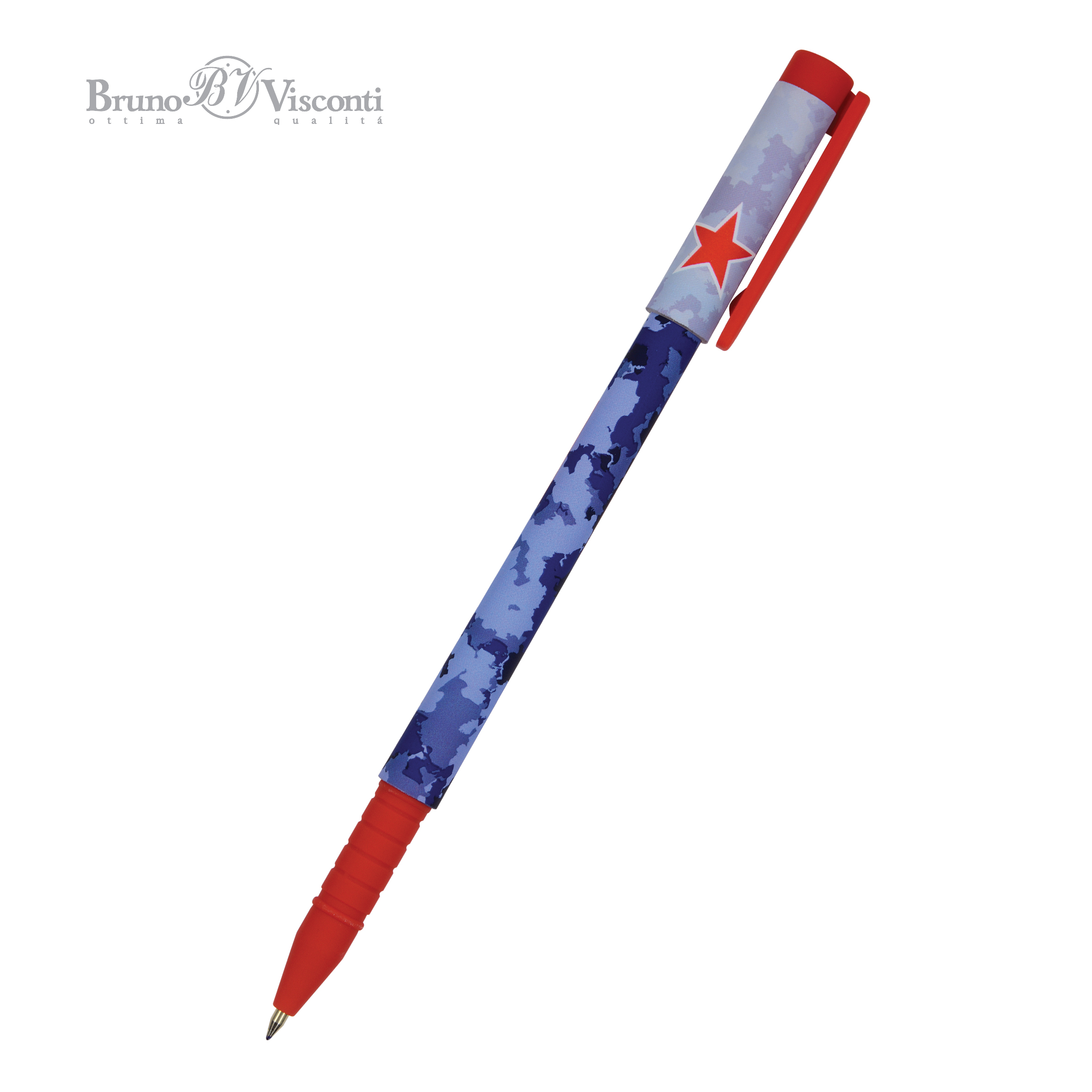 

Ручка шариковая синяя 0,5мм FunWrite. Military blue BRUNO VISCONTI 20-0212/17