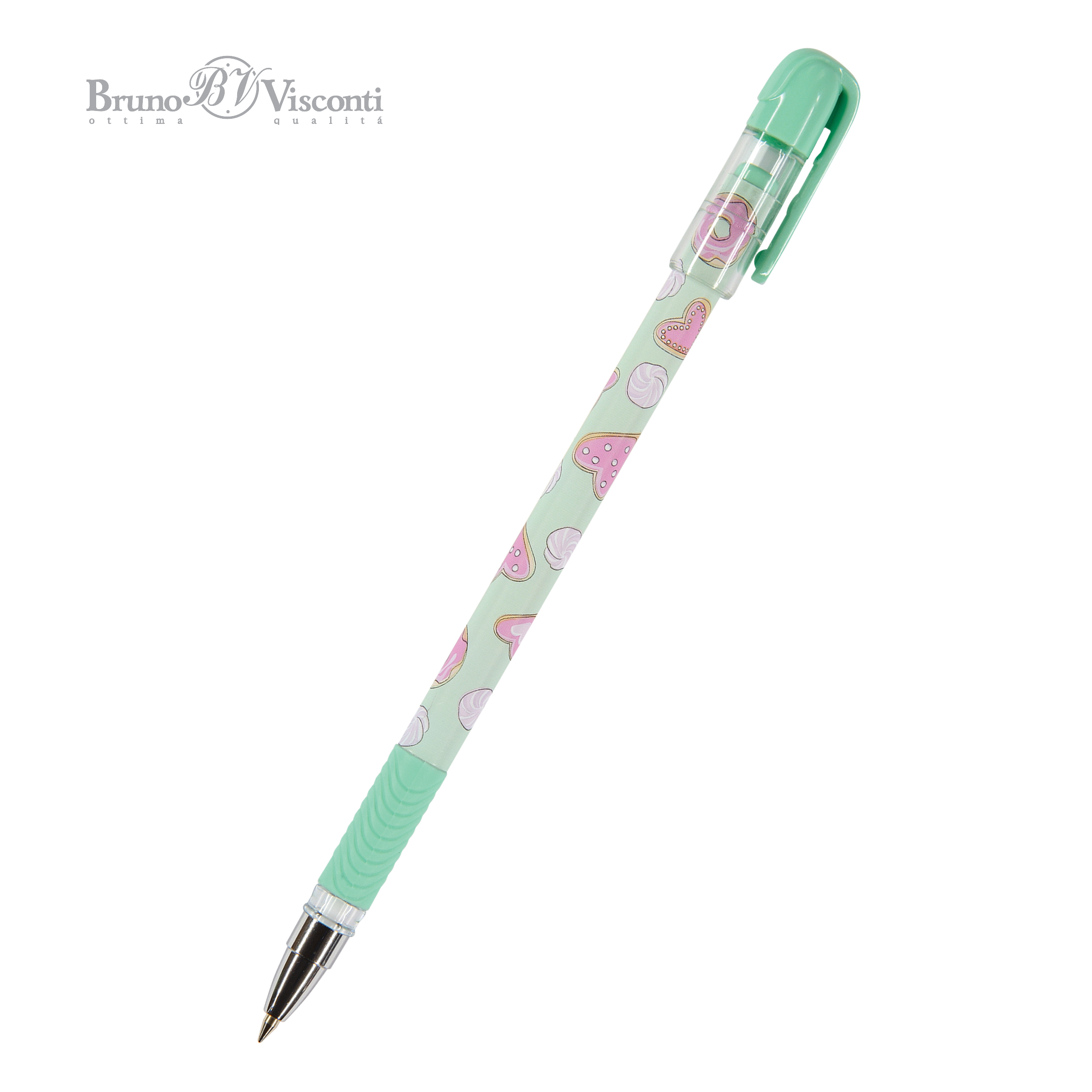 

Ручка шариковая синяя 0,5мм MagicWrite. Сладкое настроение. Сердечки BRUNO VISCONTI 20-0240/25