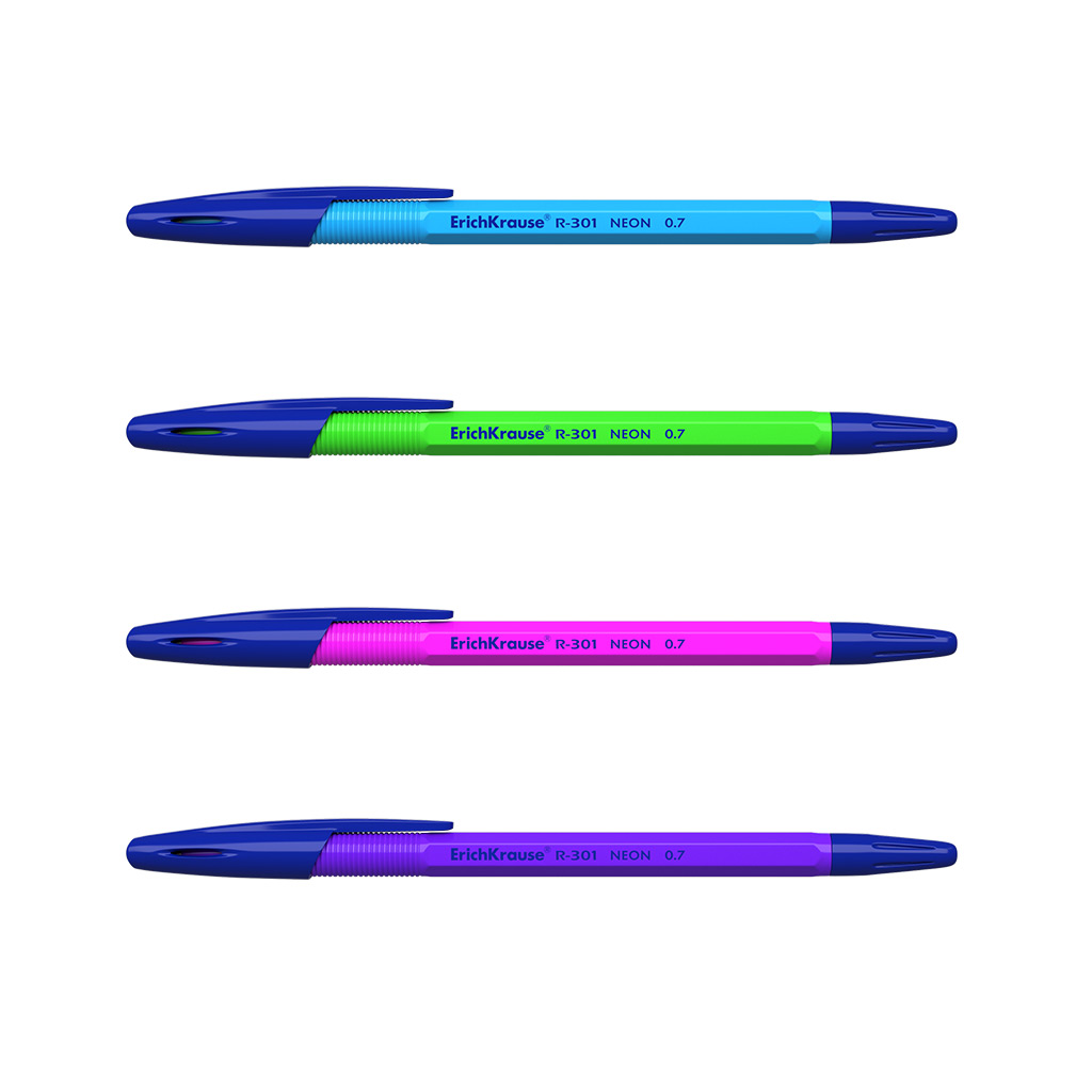

Ручка шариковая синяя 0,7мм R-301 Neon Stick ERICH KRAUSE 53342