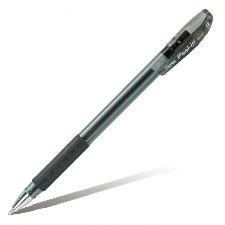 

Ручка шариковая 0,5мм черная Feel it! черный корпус Pentel BX485-A