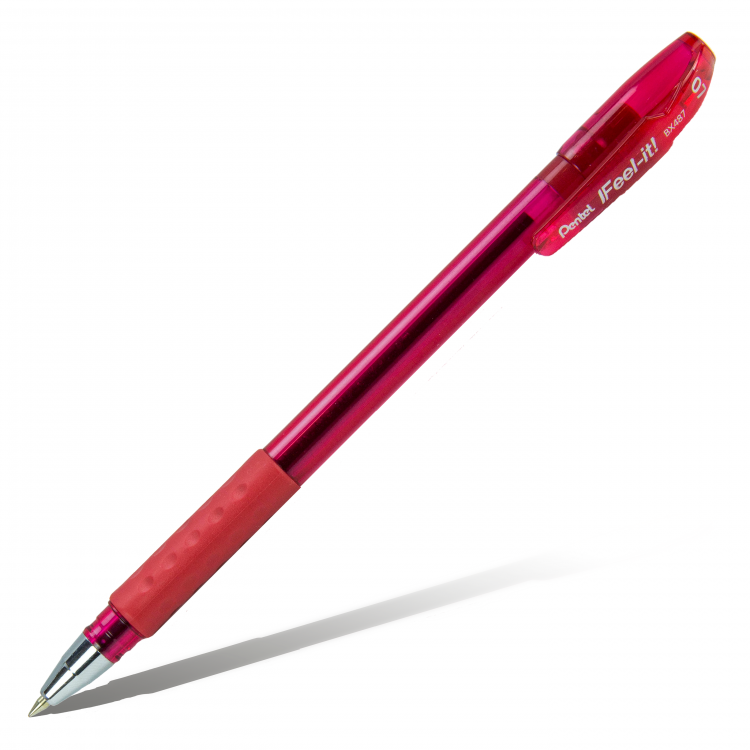 

Ручка шариковая 0,7мм красная Feel it! красный корпус Pentel BX487-B