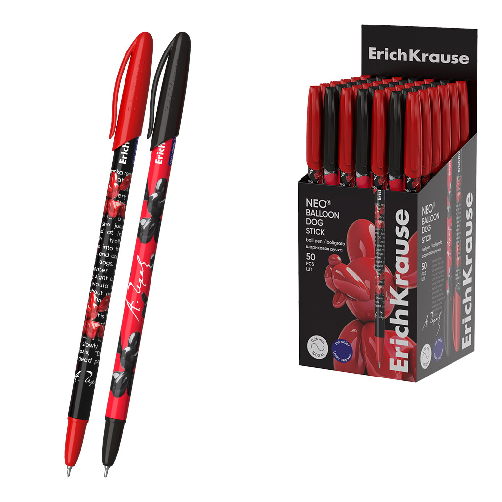 

Ручка шариковая синяя 0,7мм Neo Stick Balloon Dog Super Glide Technology ERICH KRAUSE 63099