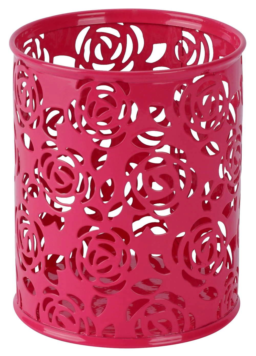 

Стакан для ручек металл круглый Ажурный розовый deVENTE 4104702