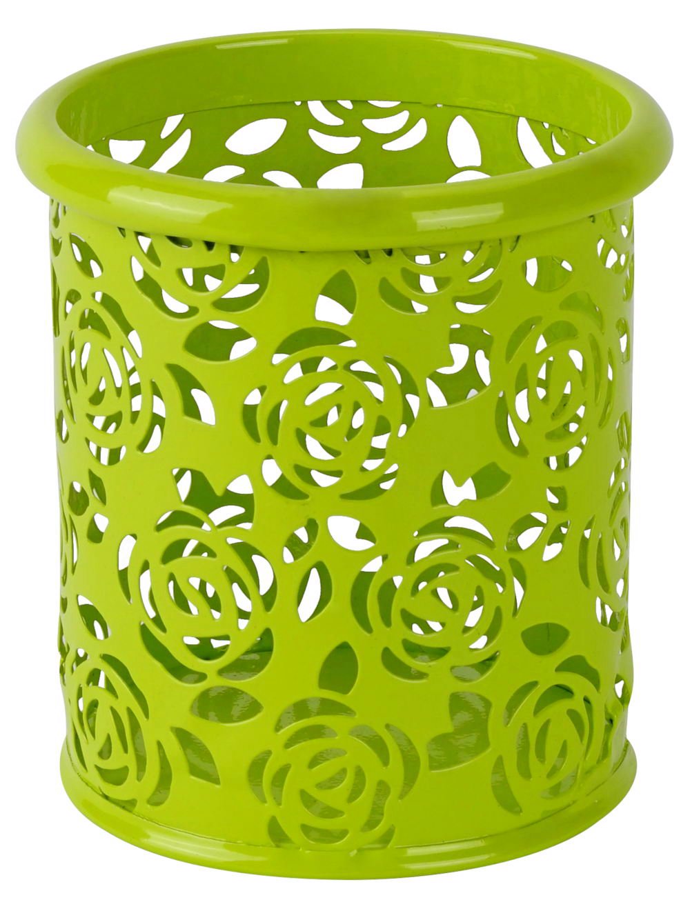 Стакан для ручек Ажурный круглый салатовый металл deVENTE 4104704 112₽