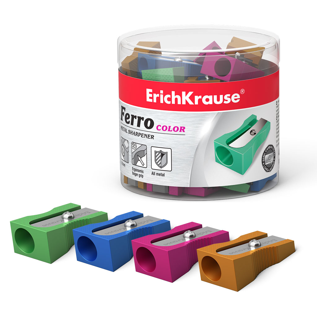 

Точилка 1отв. металл Ferro Color ассорти ERICH KRAUSE 38014