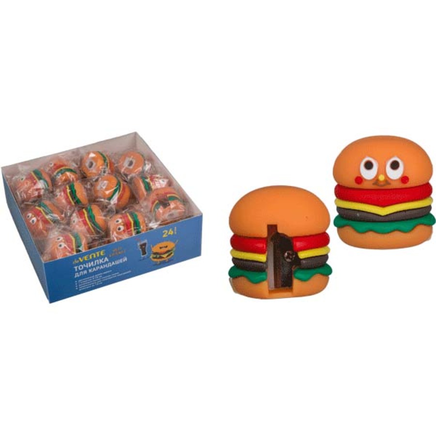 

Точилка 1отв. пластик Hamburger soft-touch deVENTE 8031315