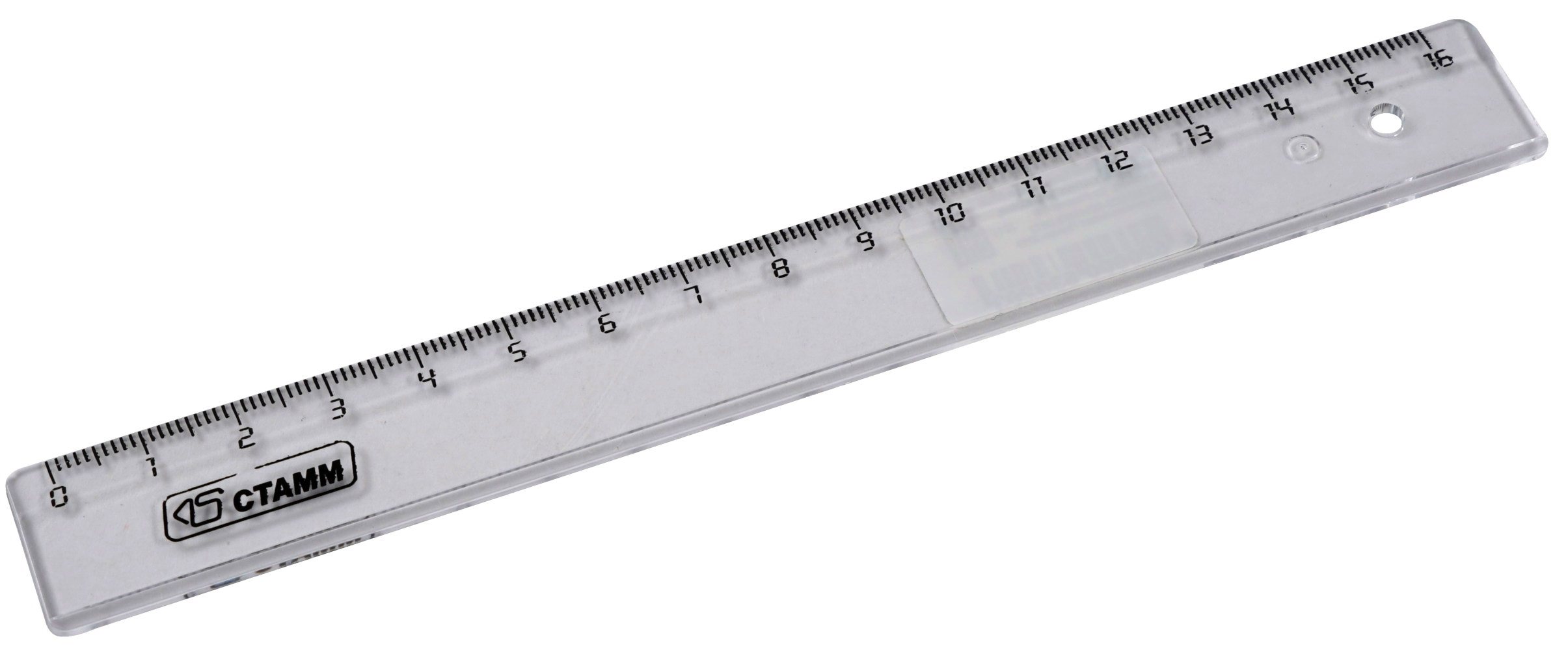 Линейка пластик 16см прозрачная СТАММ ЛН03 19₽