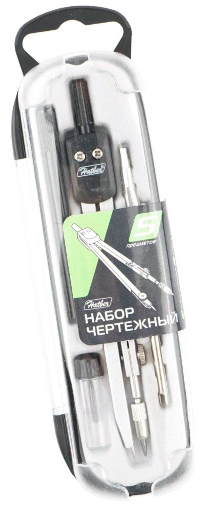 

Набор чертежный 5пр. пласт.пенал HATBER DCg_00005