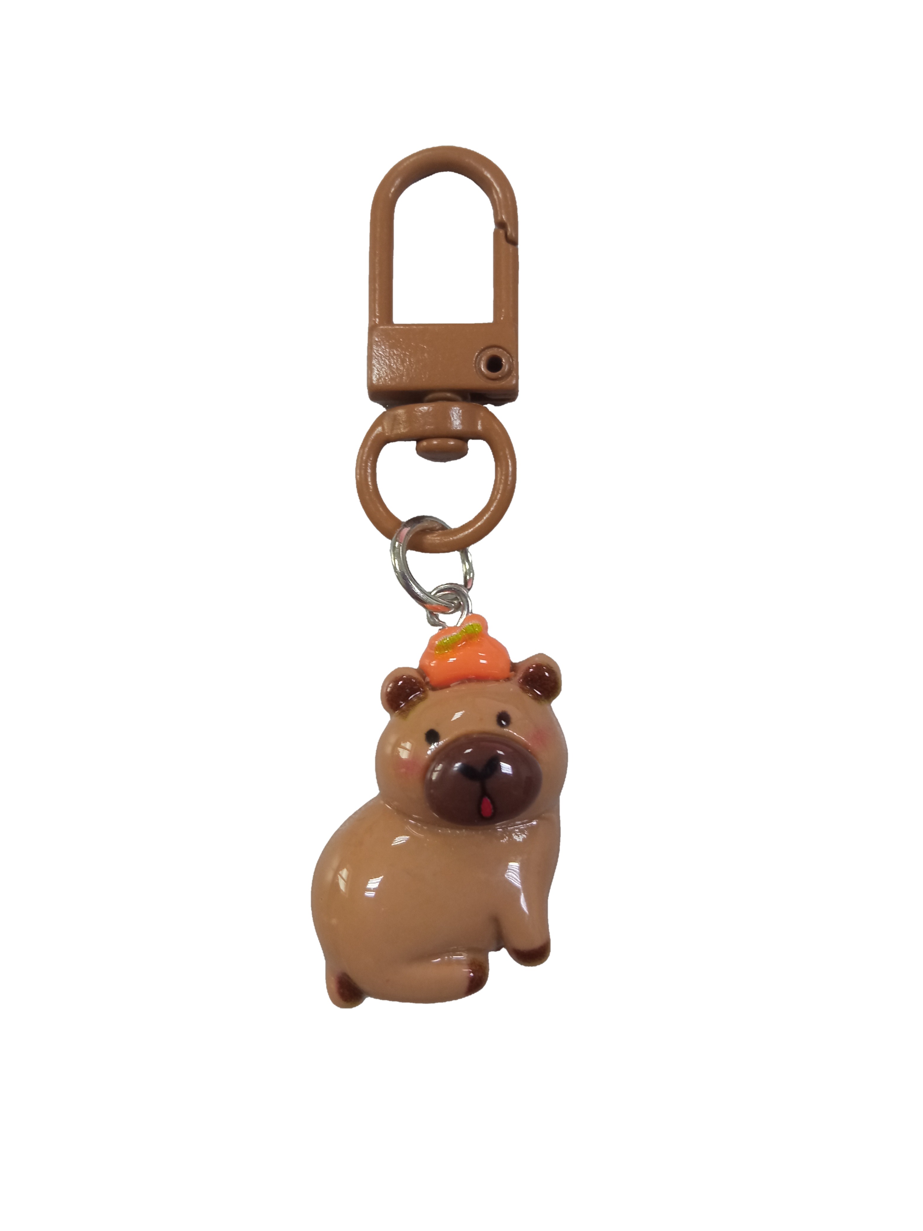 

Брелок Capybara tomato brown