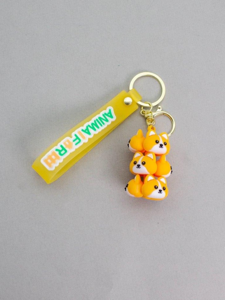

Брелок Shiba inu family yellow