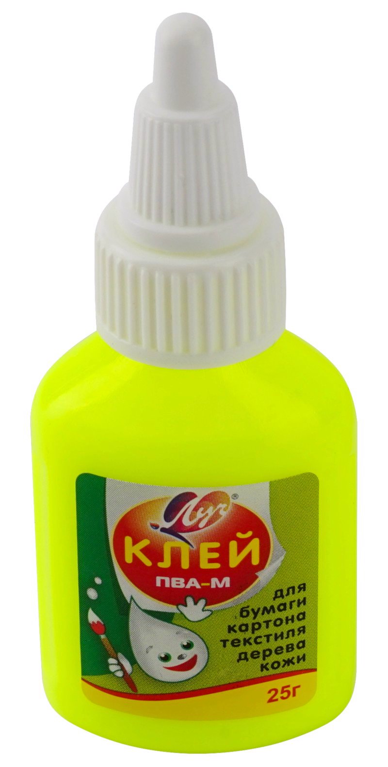 

Клей ПВА 25г ПВА-М с дозатором навин.крышка желтый флакон ЛУЧ 20С 1350-08