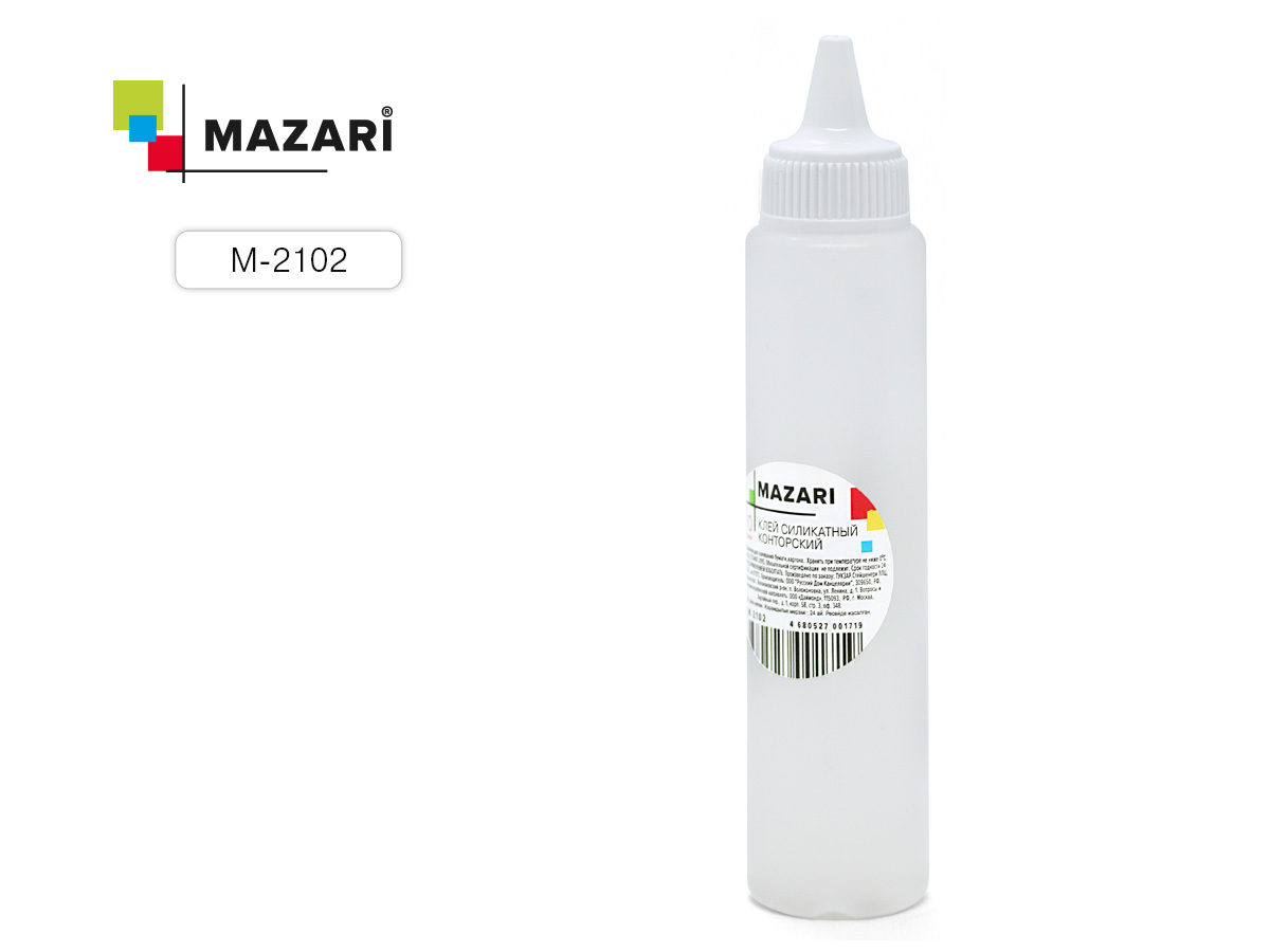 

Клей силикатный 110г конторский MAZARI M-2102