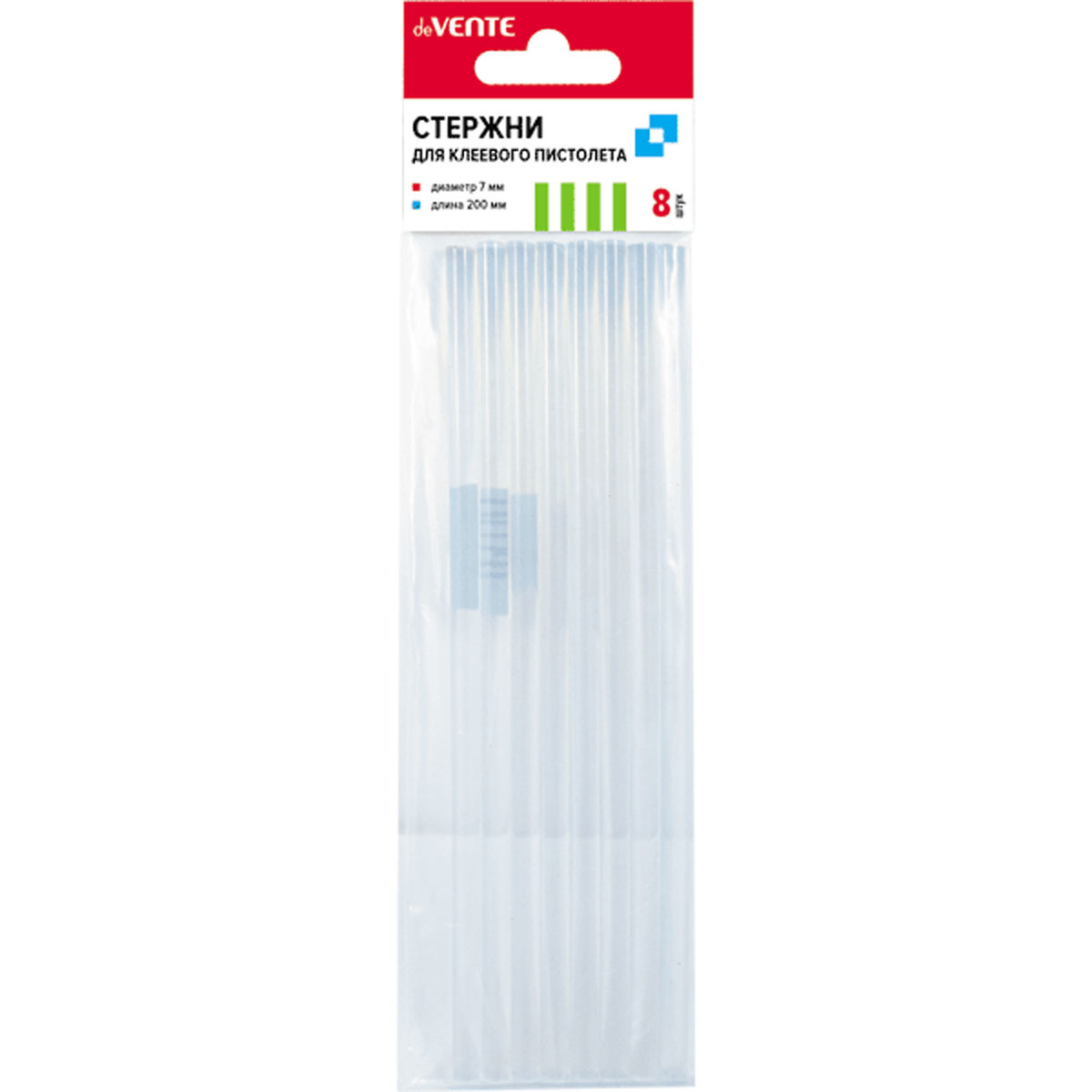 

Набор стержней для клеевого пистолета d-7мм h-20см 8шт прозрачные deVENTE 4181901