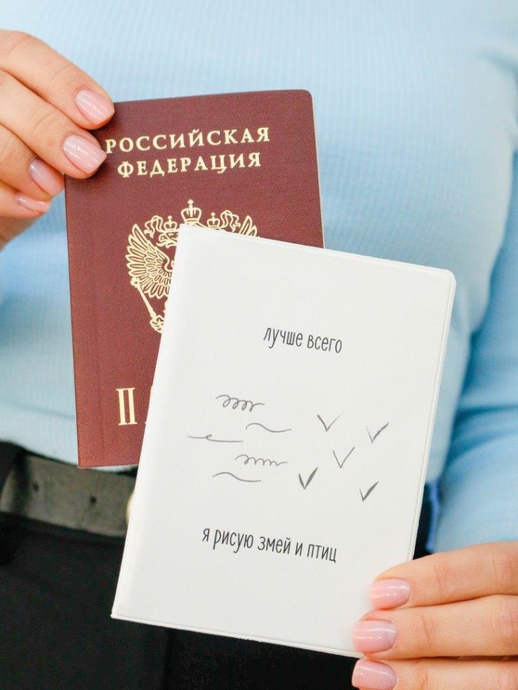 

Обложка для паспорта А6 ПВХ Лучше всего я рисую змей и птиц ILIKEGIFT 16093