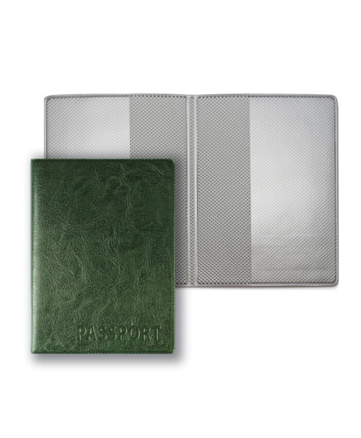 

Обложка для паспорта А6 кожзам зеленая Passport ДПС 2203.И-208