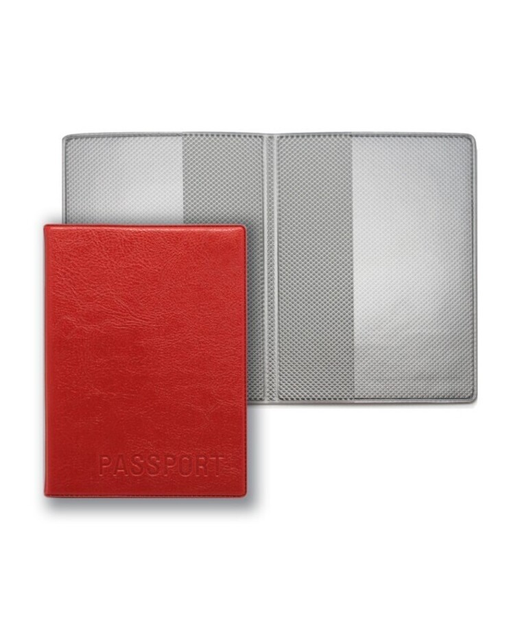 

Обложка для паспорта А6 кожзам красная Passport ДПС 2203.И-202
