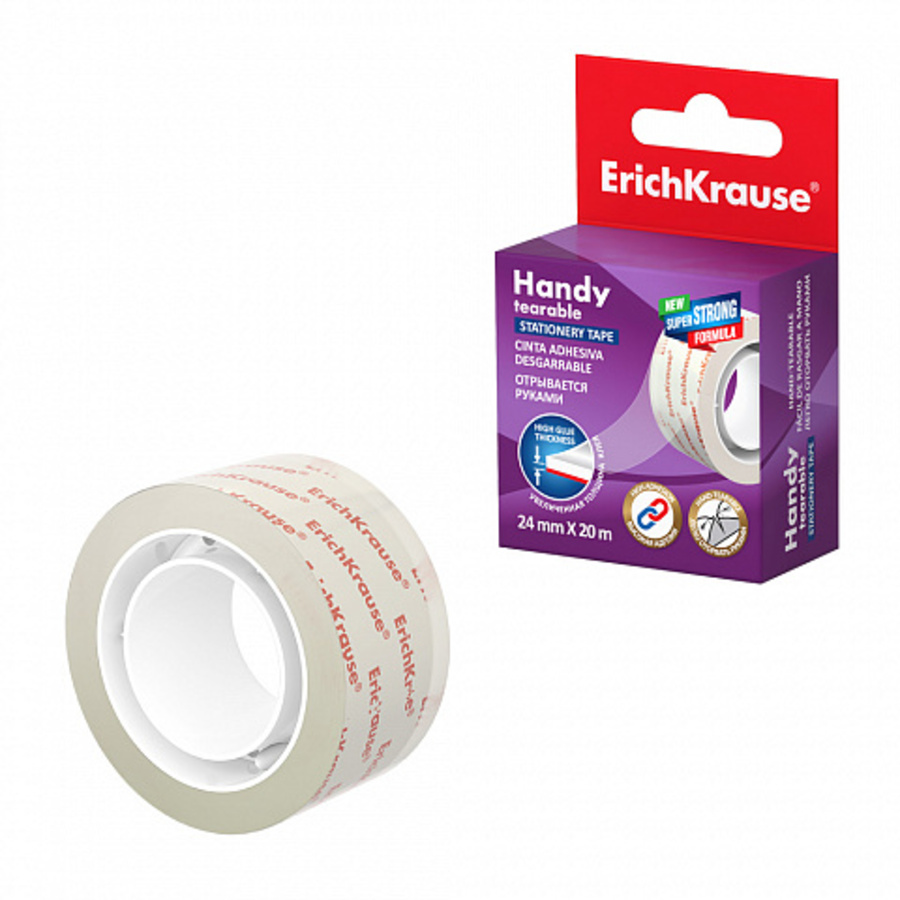 

Скотч 24мм х 20м Handy tearable прозрачный ERICH KRAUSE 58738
