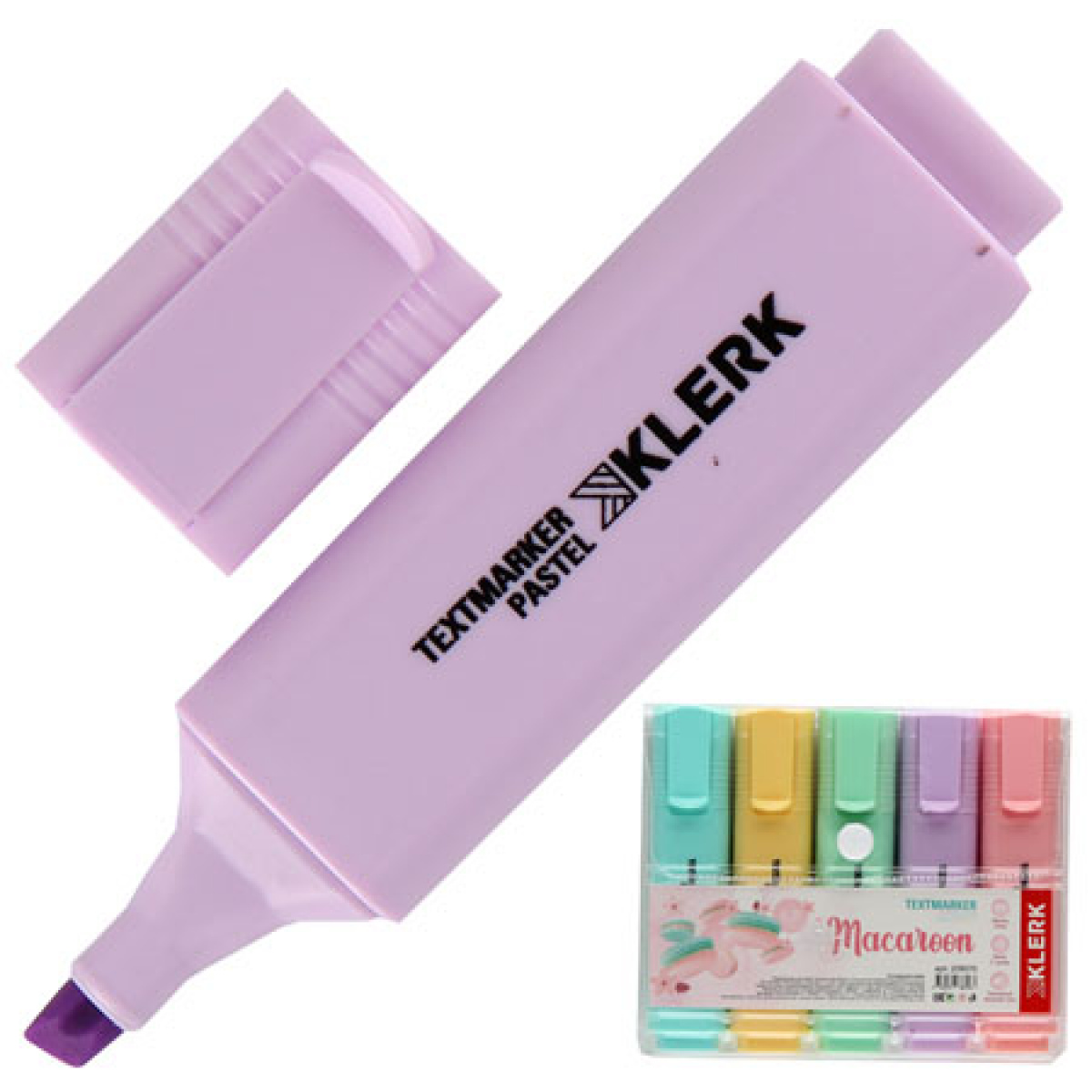 Текстовыделители набор 5цв 1-5мм Macaroon Pastel KLERK 209070 123₽