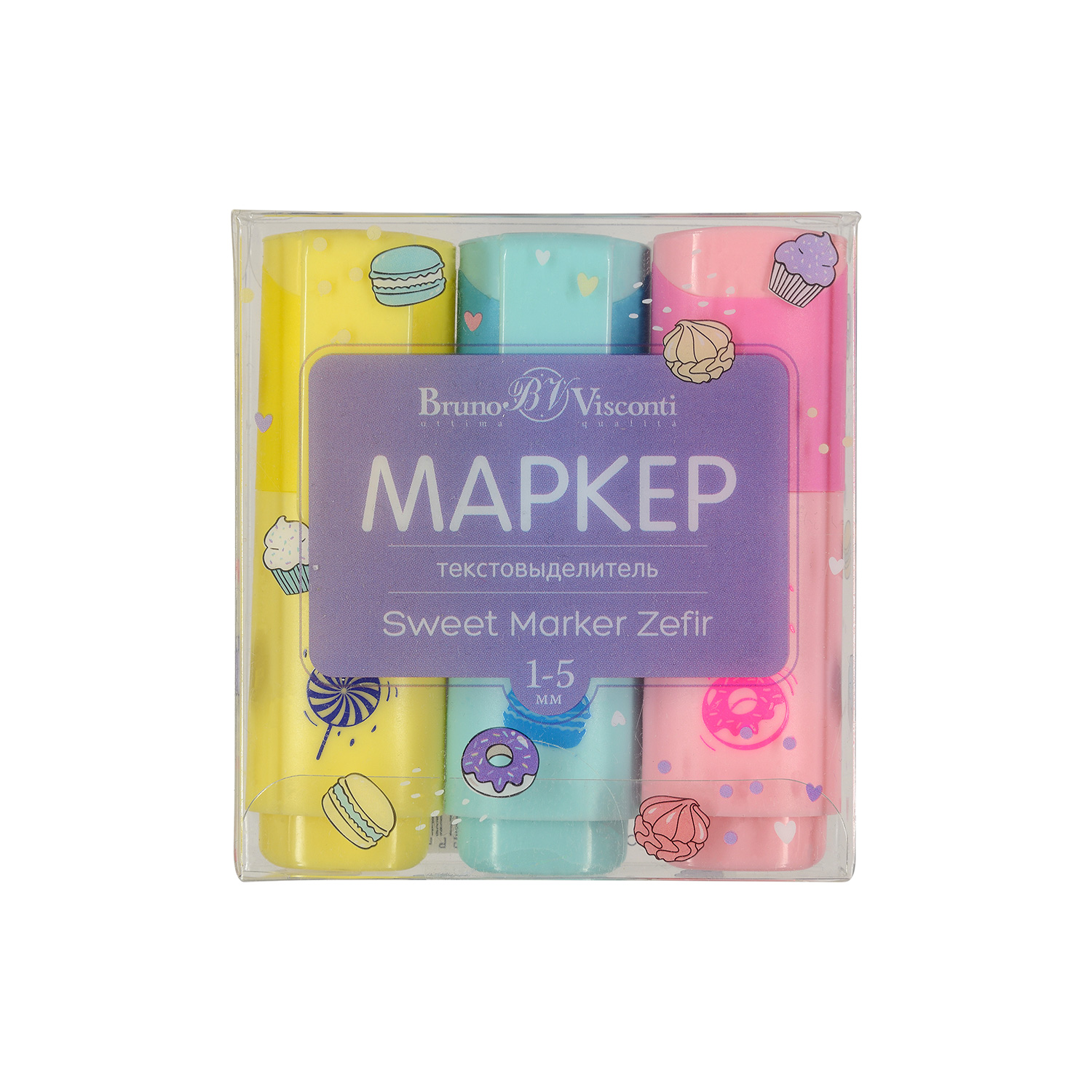 

Текстовыделители набор 3цв 1-5мм Sweet marker zefir BRUNO VISCONTI 22-0113