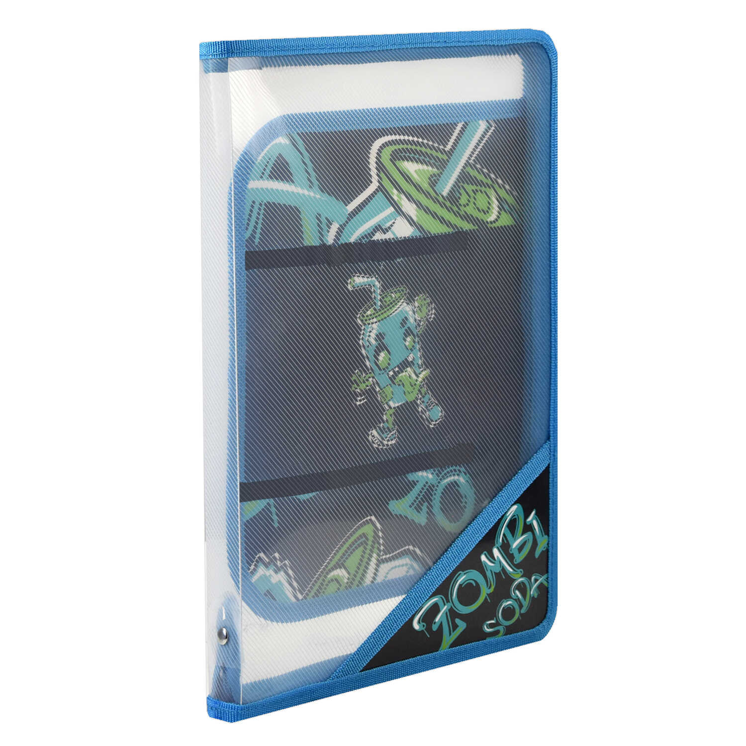 Папка для труда пластик молния вокруг А4 1отд Зомбо банка ФЕНИКС 59595 муж 329₽