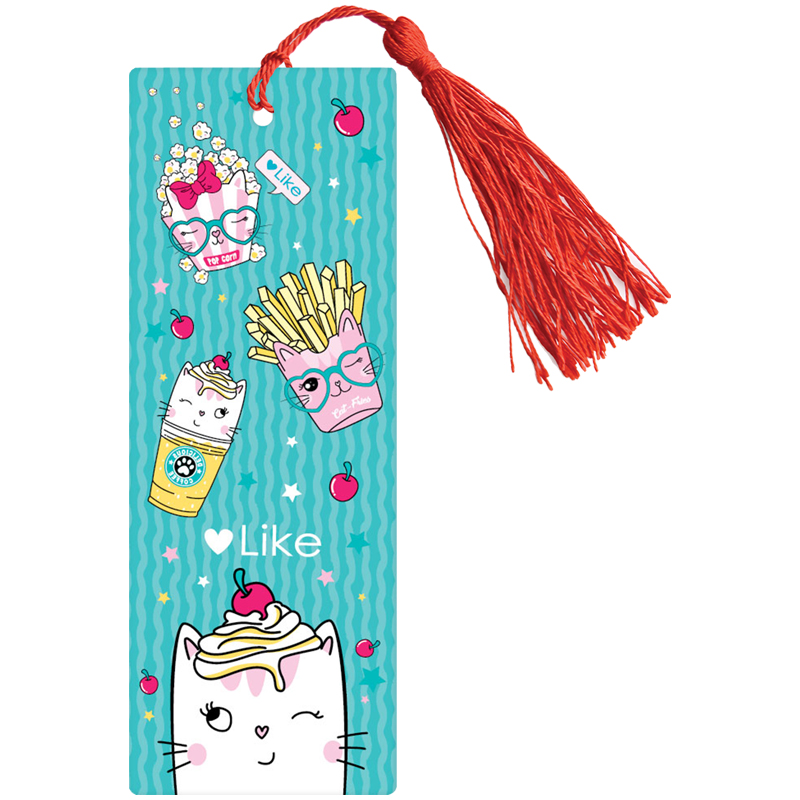 Закладка с линейкой пластик 15см Like 3D 56₽