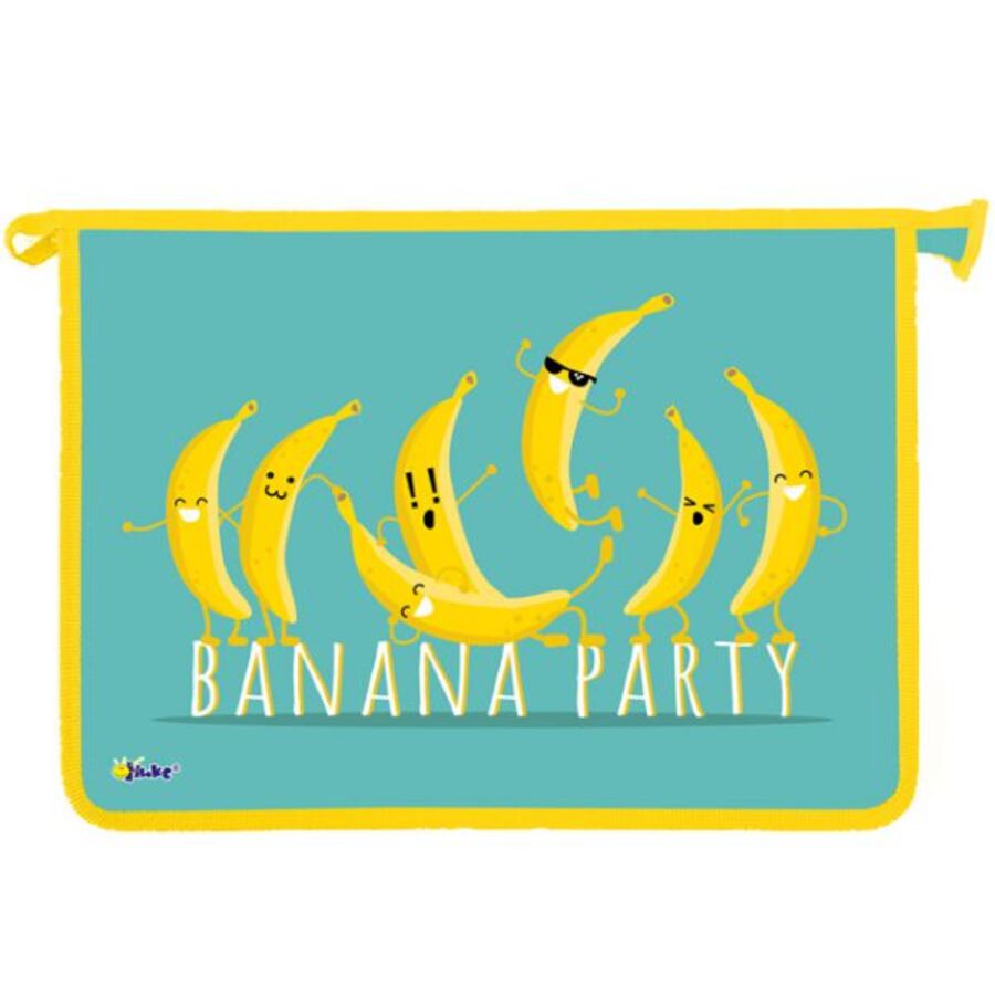 Папка для тетрадей пластик молния сверху А4 1отд ПТ-83 Banana party ОНИКС 68237 уни 145₽