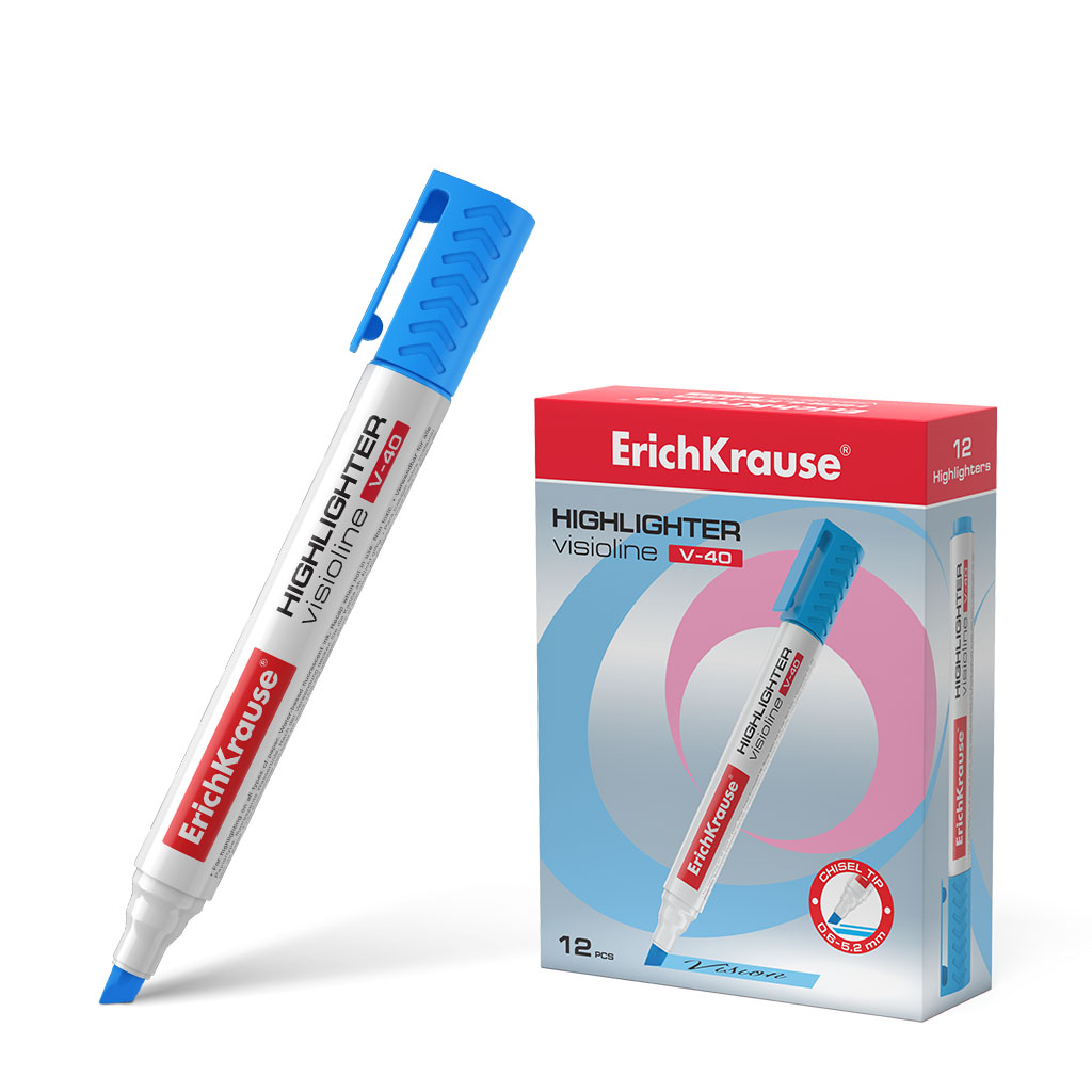 

Текстовыделитель Visioline V-40 Голубой ERICH KRAUSE 30978