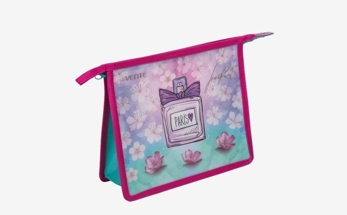 

Папка для тетрадей пластик молния сверху А5 1отд. Perfume с расширением deVENTE 8056418 (жен)