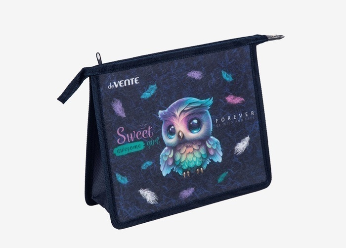 

Папка для тетрадей пластик молния сверху А5 1отд. Happy Owl с расширением deVENTE 8056419 (жен)
