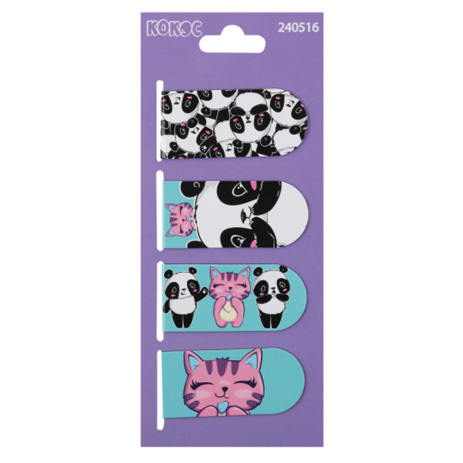 

Закладка магнитная набор 4шт Панда