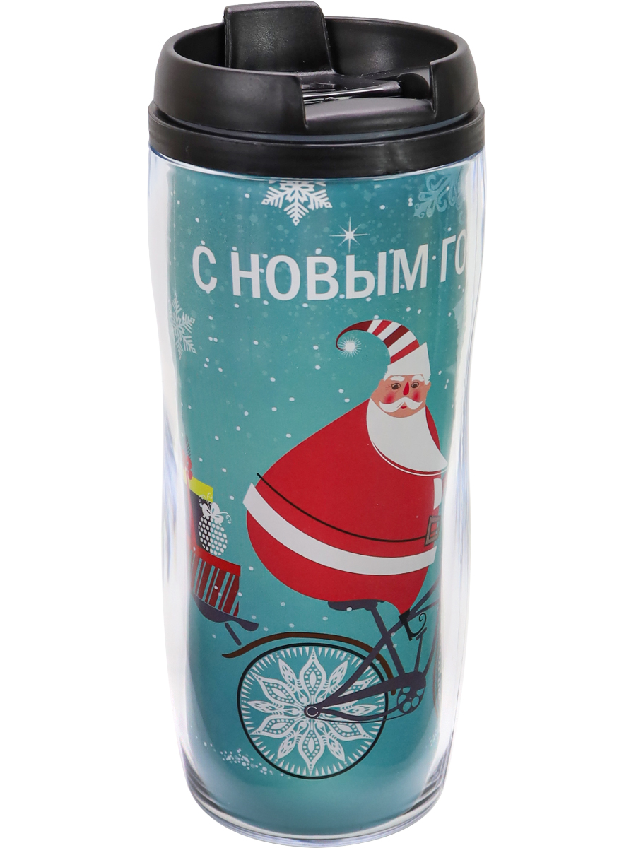 Термокружка 350мл Дед Мороз на велосипеде MILAND КП-6216 235₽