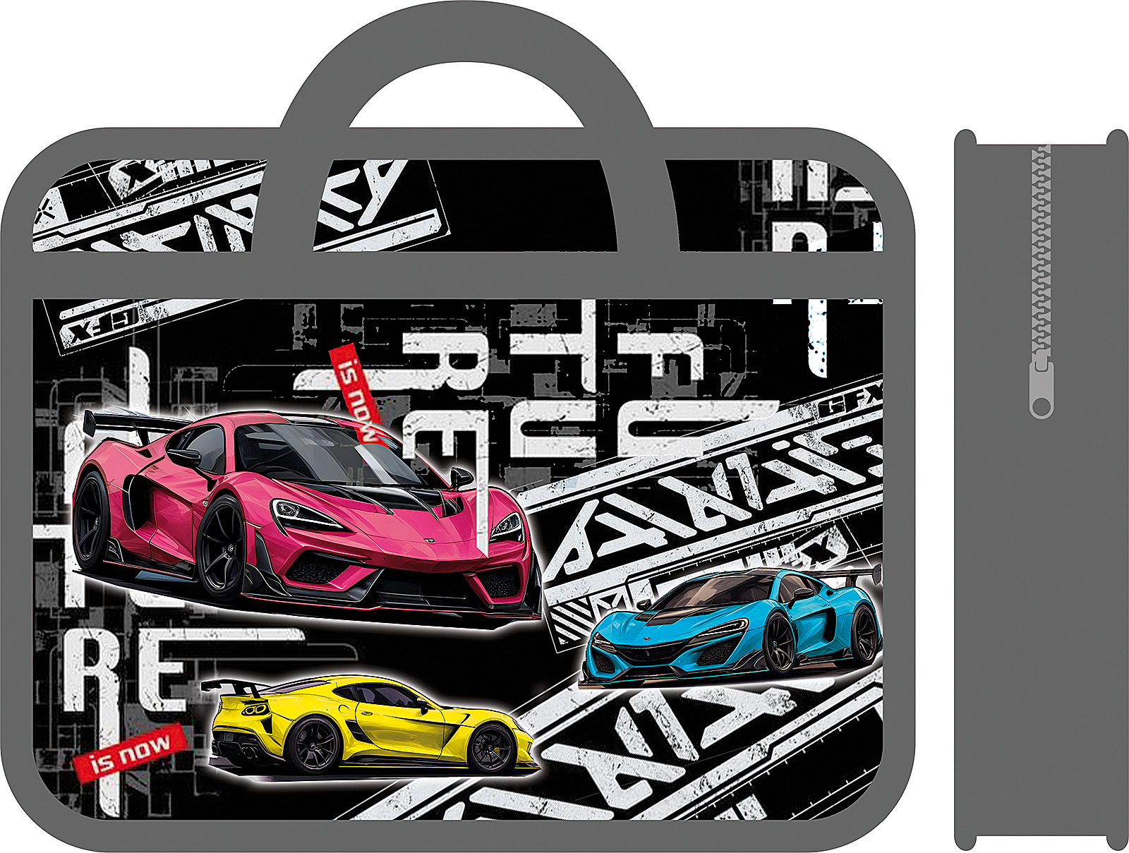 

Папка для тетрадей пластик молния сверху А4 1отд. Авто трио ручки ПЧЕЛКА ПМ-А4-25 (муж)