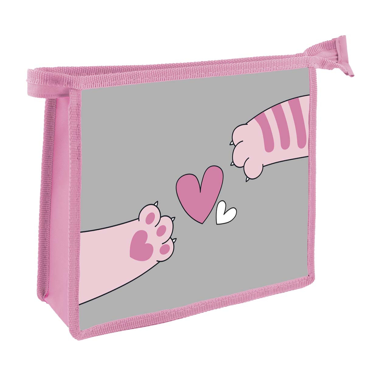 

Папка для тетрадей пластик молния сверху А5+ 1отд. Cats & Heart Кокос 251274 (жен)