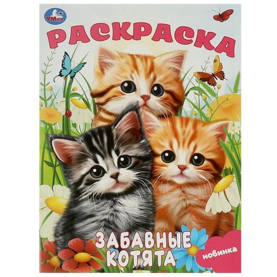 

Раскраска. Забавные котята