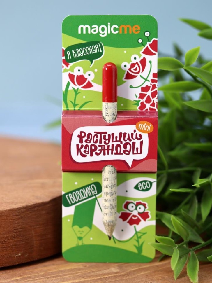 

Карандаш чернографитный растущий mini круглый дерево Гвоздика без ластика Magicme rkm-08