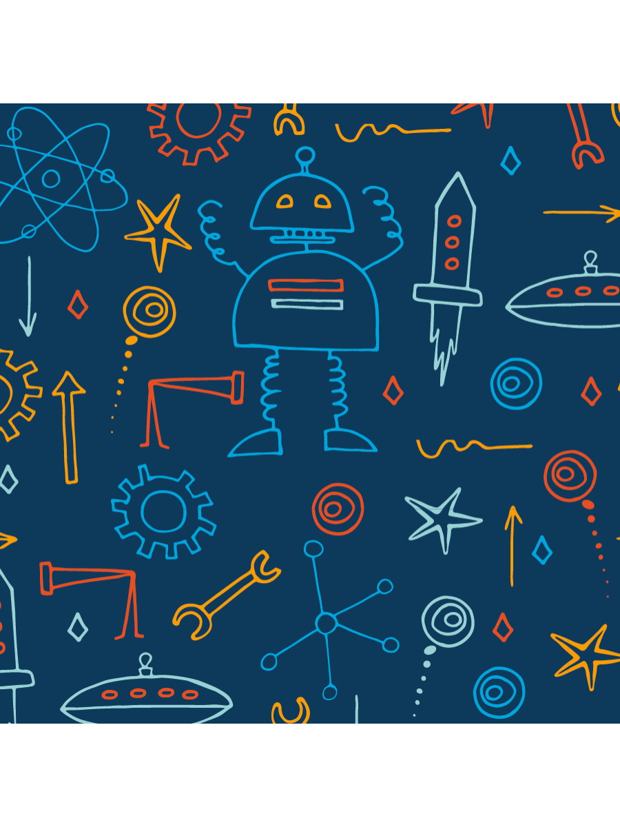 УБ-4445 Бумага упаковочная 70х100см Космолет цена за 1шт муж 65₽