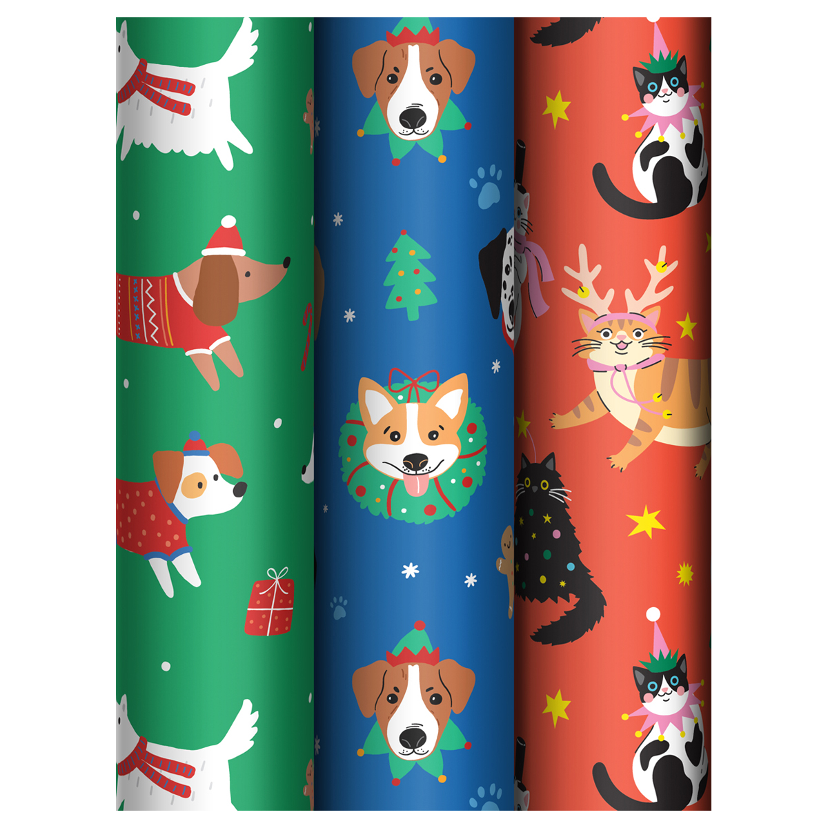 

MS_62801 Бумага упаковочная 70х100см Christmas mood ассорти 3 дизайна (уни) Глянец