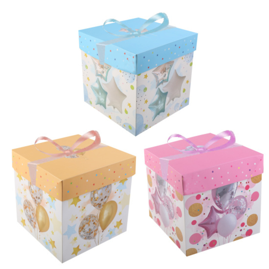 216628 Коробка подарочная 10х10см Party ассорти 3 вида 84₽