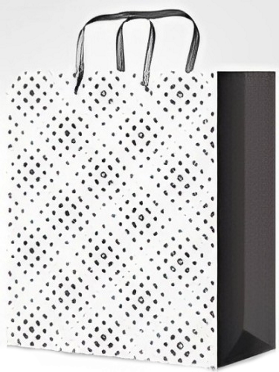 

ППК-4372 Пакет подарочный 18х23х8см M* Серая клетка (уни) ламинация