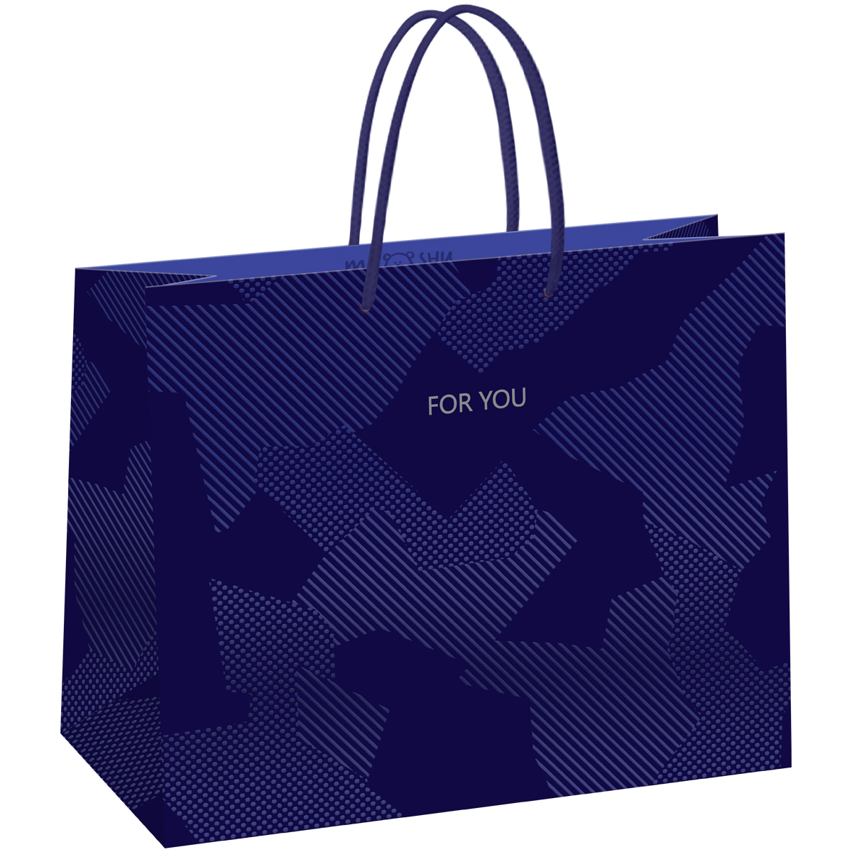 

MS_61620 Пакет подарочный 26х32см L* Blue pattern (уни) Матовый Лак