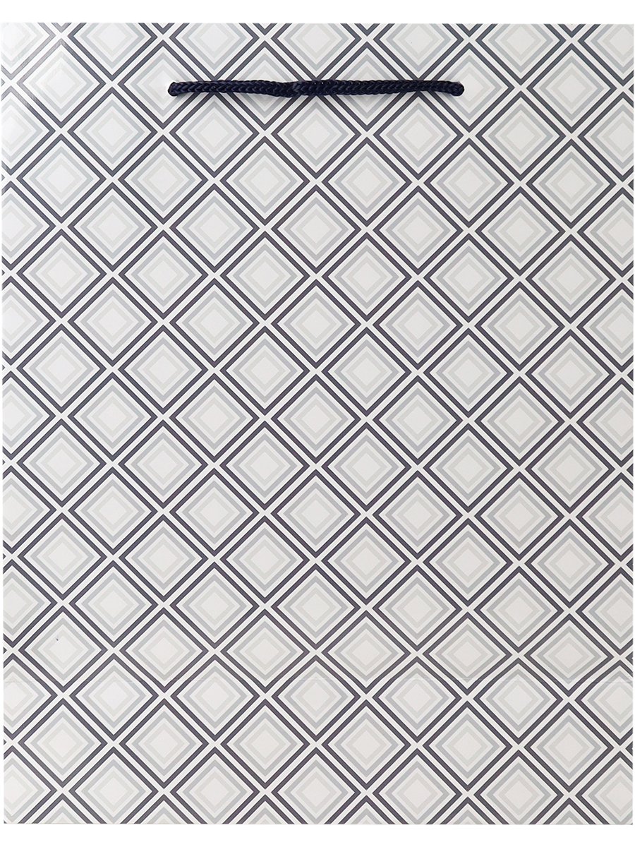 ППК-4375 Пакет подарочный 18х23см M Серые ромбы уни Глянец 63₽