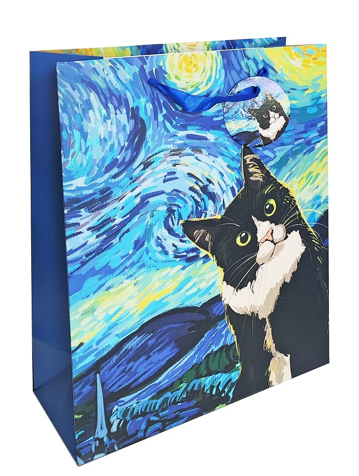 

GB-013-M Пакет подарочный 26х32см L* В стиле Ван Гога Звезды (уни) Матовый