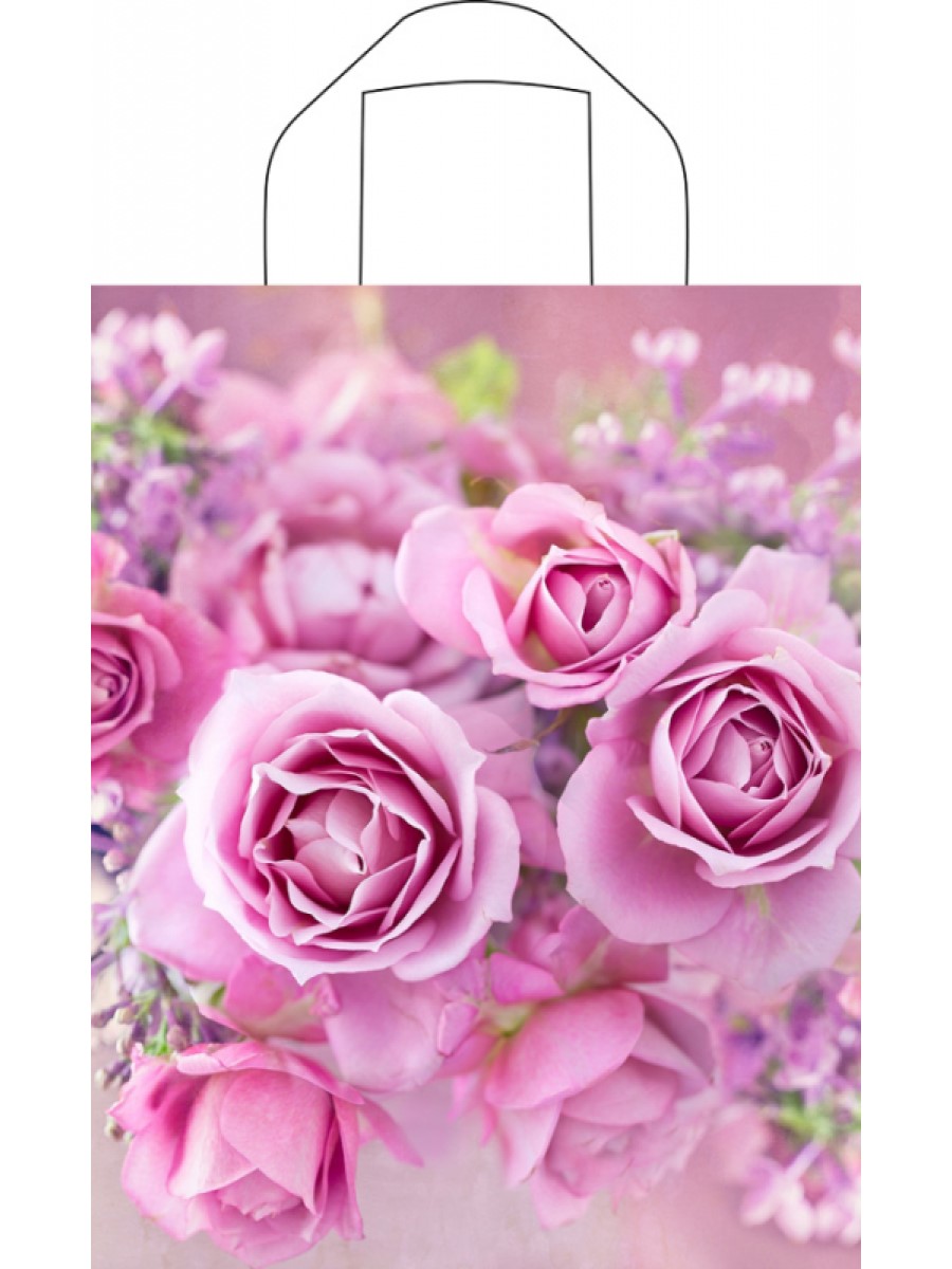 

н00128913 Пакет полиэтиленовый 32х36см Нежные розы (жен)
