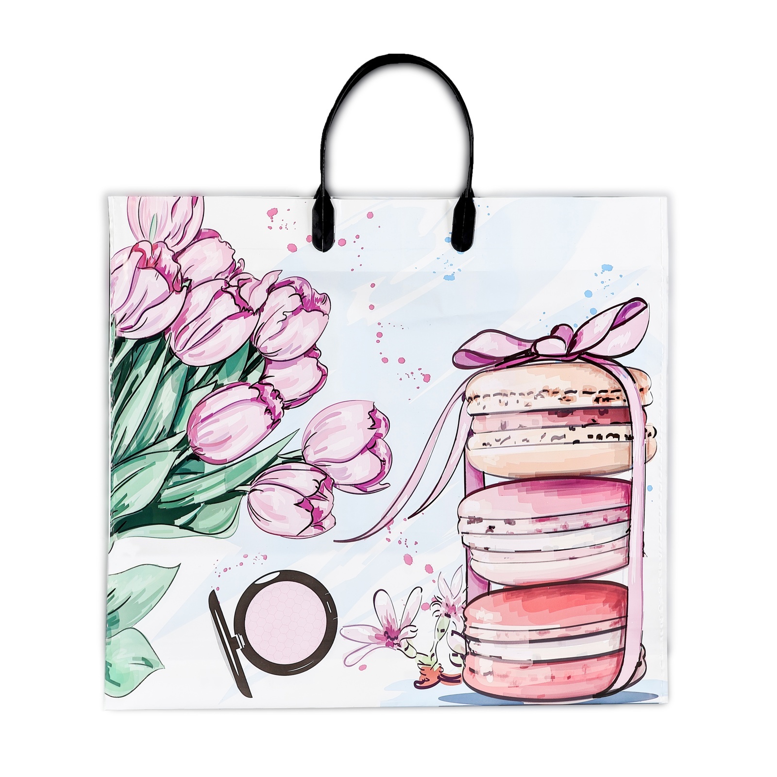 

10353264 Пакет полиэтиленовый 34х37см с пластиковой ручкой Знак внимания 90мкм (жен)