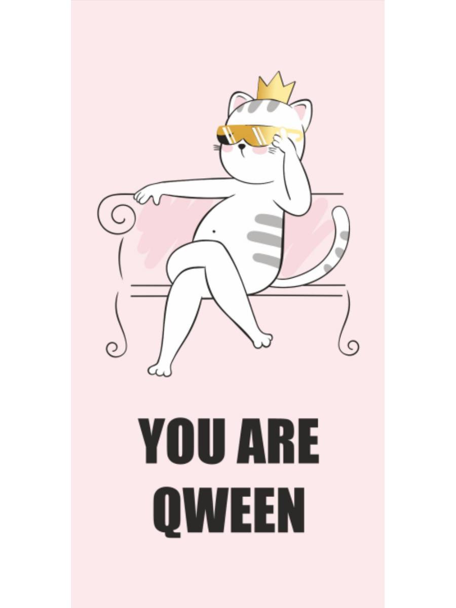 ЛХ-0158 Конверт для денег Евро You are qween кошка в короне жен 31₽