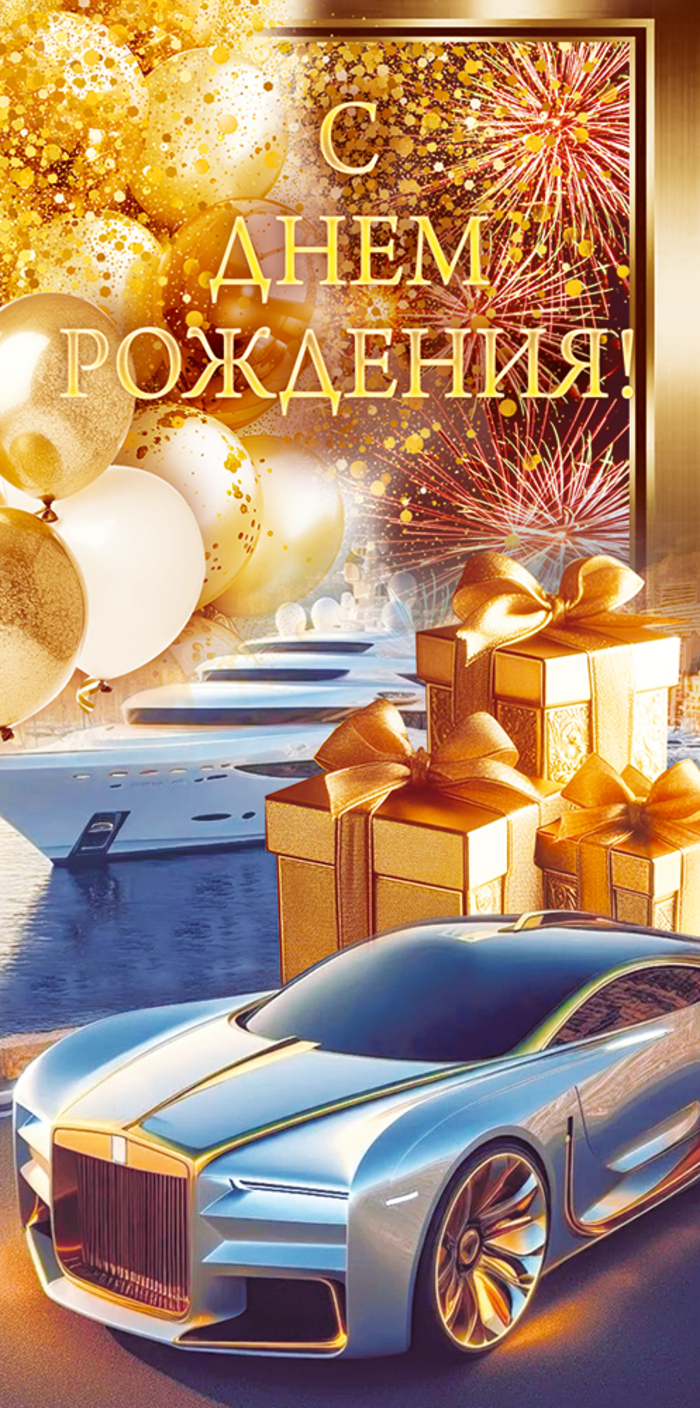 

9.0000140 Конверт для денег Евро С Днем рождения! (муж) С текстом УФ-лак