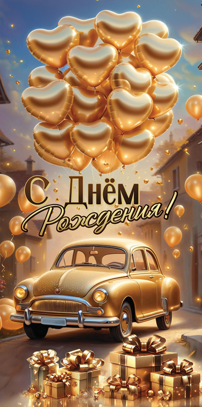 

5.0000162 Конверт для денег Евро С Днем рождения! (муж) С текстом УФ-лак